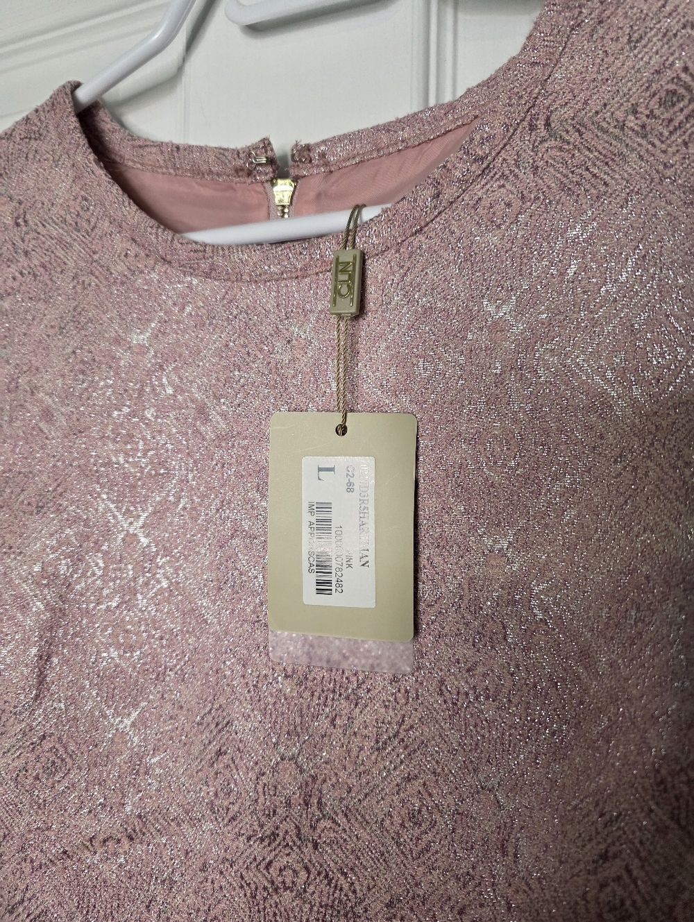 NWT CLN Dress in shimmering pink Large - Picture 17 of 17